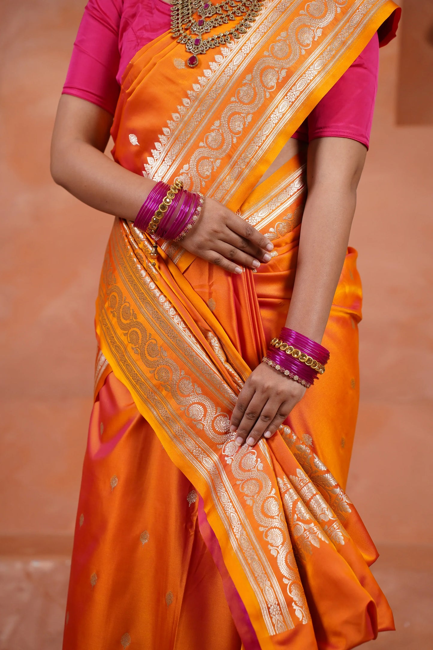 Brahmacharini pure silk saree - laaki