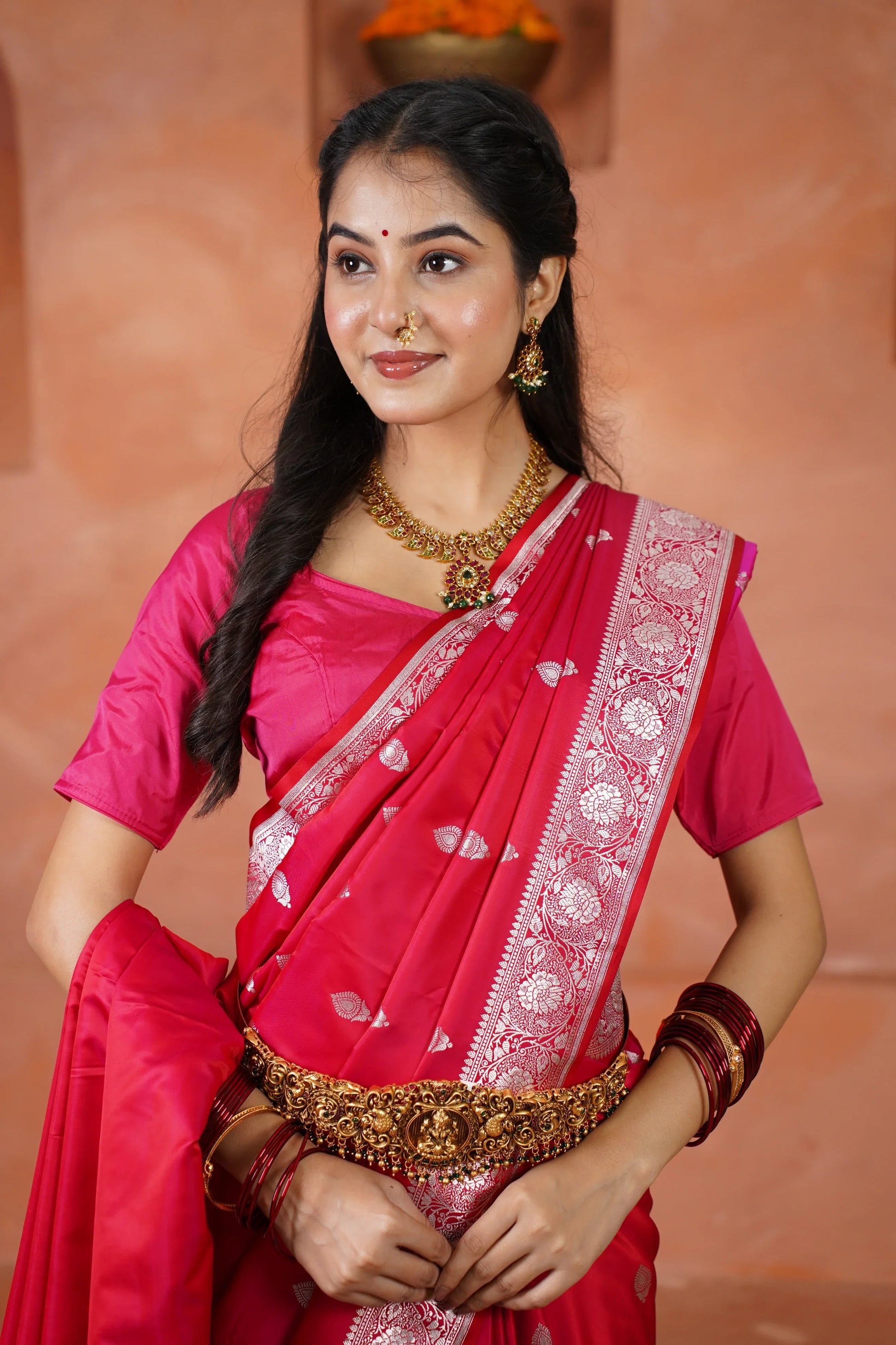 Durga Pure silk saree - laaki