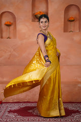 Katyani Pure crepe silk saree - laaki