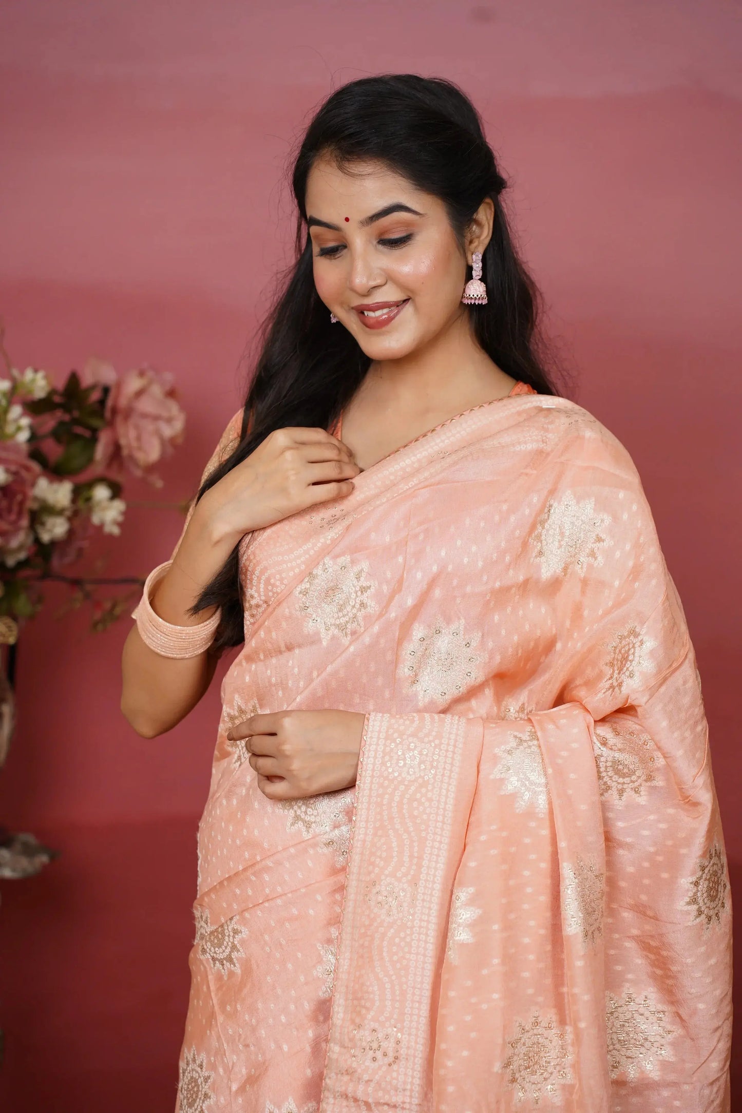Daksha Chanderi silk saree - laaki