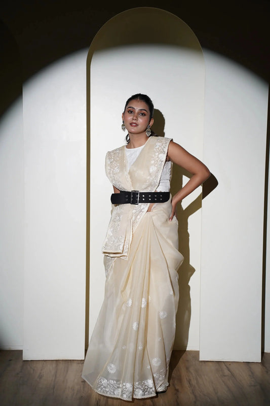 Rani organza saree - laaki