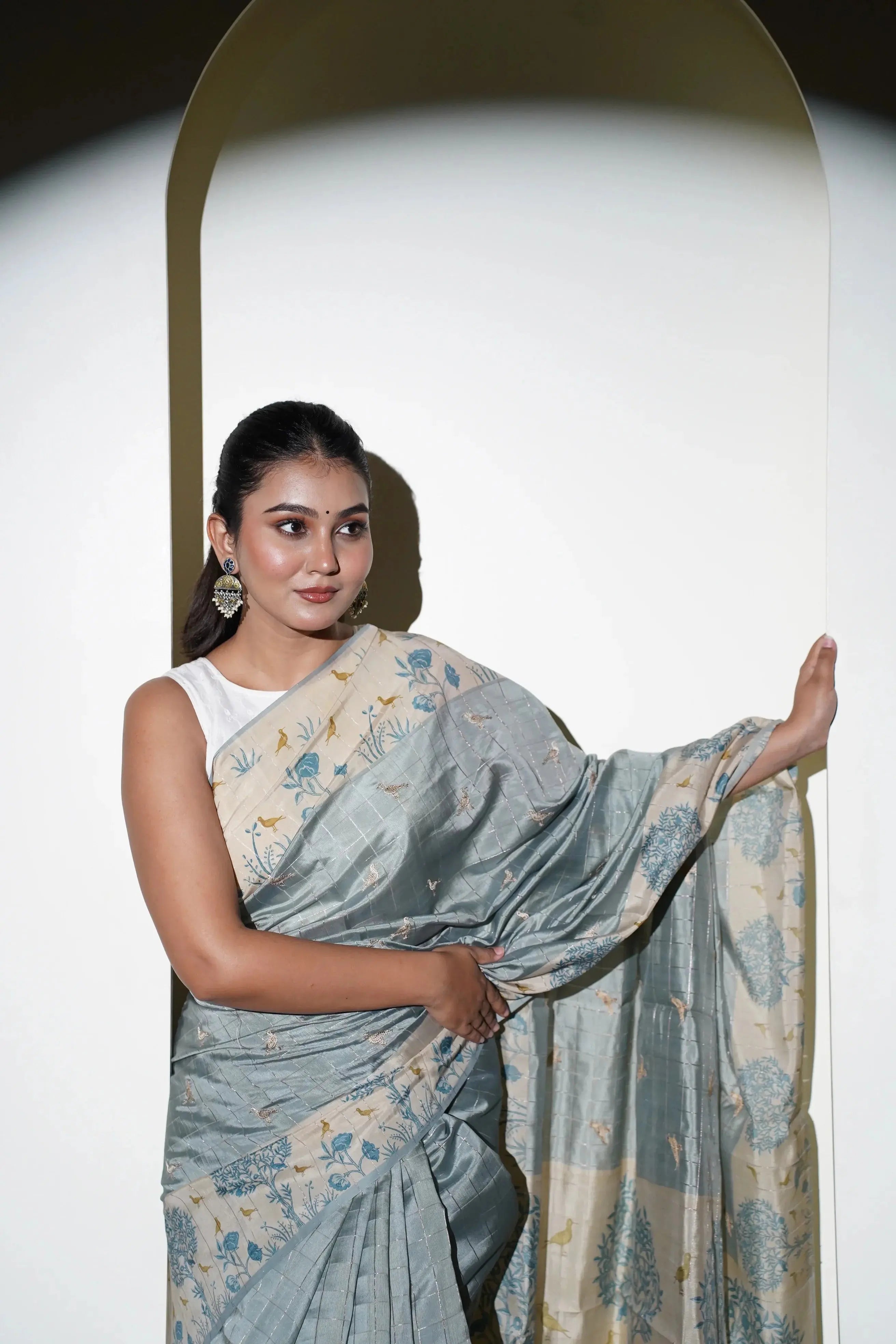 Hamsa tusser silk saree - laaki