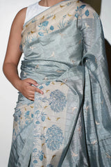 Hamsa tusser silk saree - laaki