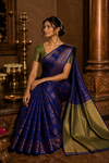Mahi Kanjivaram Blue Saree