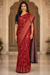 Mysha Kanjivaram Red Saree