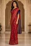 Mysha Kanjivaram Red Saree
