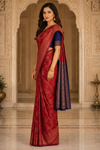 Mysha Kanjivaram Red Saree