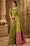 Bhumathi Kanjivaram Litegreen Saree