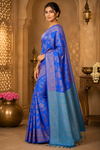 Kalpana Kanjivaram Blue Saree