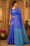 Kalpana Kanjivaram Blue Saree
