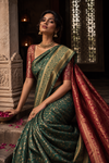 Naari Kanjivaram Green Saree