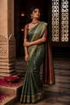Naari Kanjivaram Green Saree