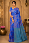 Kalpana Kanjivaram Blue Saree