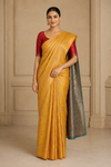 Kimaya Kanjivaram Yellow Saree