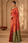 Charita Kanjivaram Red Saree