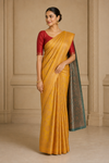 Tanya Kanjivaram Yellow Saree