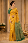 Brinda Kanjivaram Yellow Saree