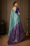 Krishna Kanjivaram Seagreen Saree