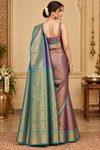 Meadow Blue Dharmavaram Saree