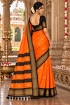 Alia Orange Kanjivaram Saree