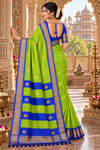 Karanjit Litegreen Kanjivaram Saree
