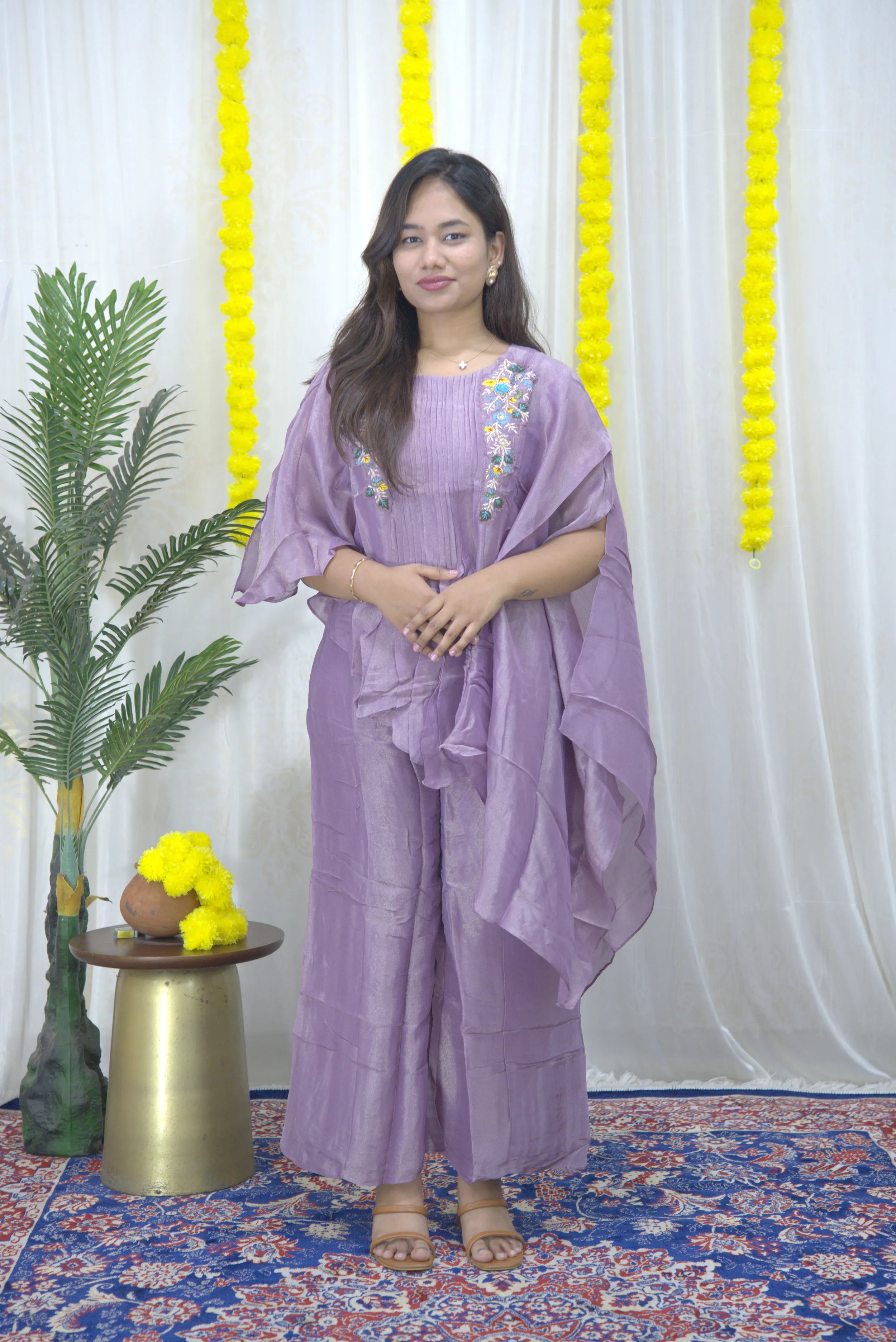 Maira Lavender Tissue  2-Piece Co-ord Set