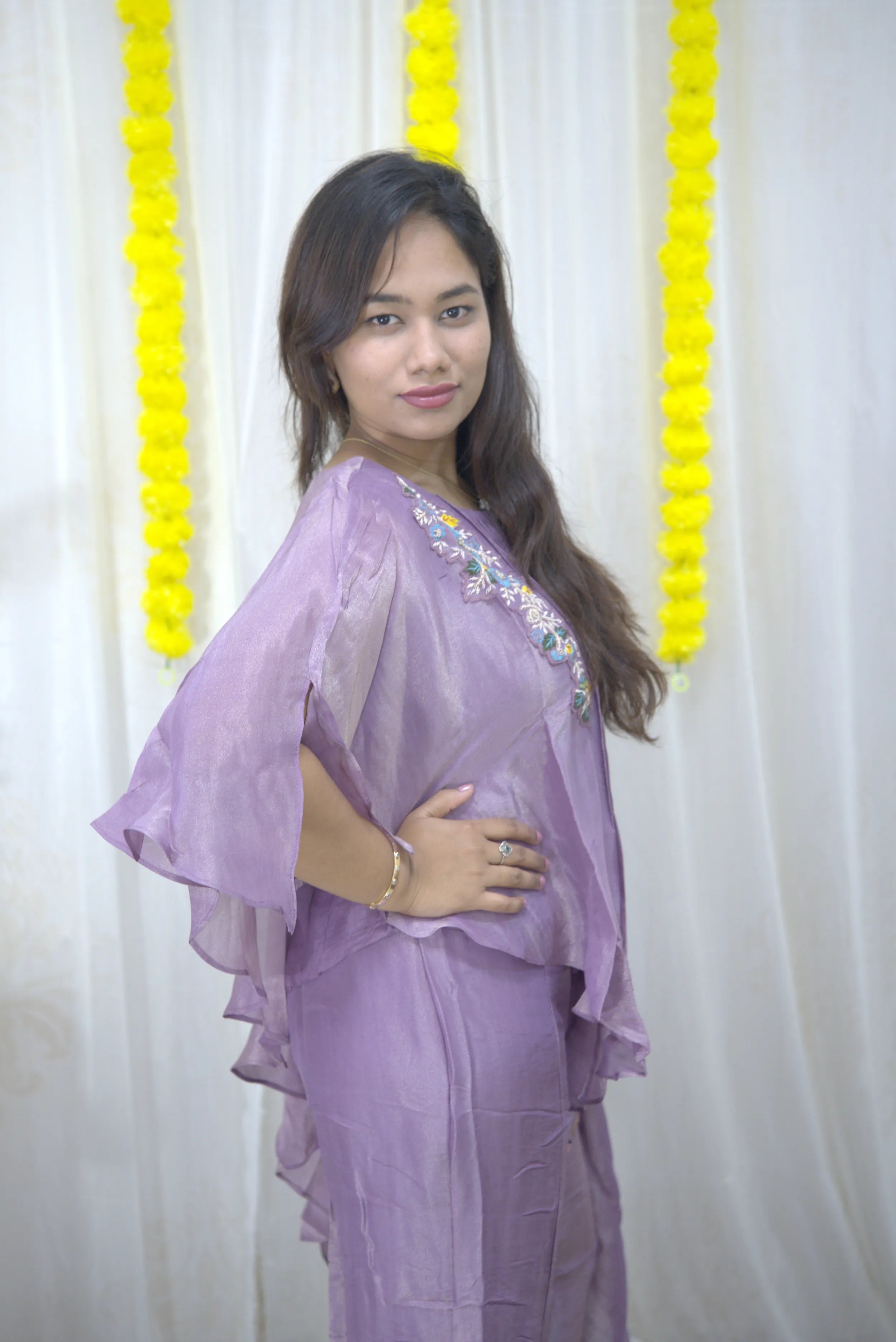 Maira Lavender Tissue  2-Piece Co-ord Set