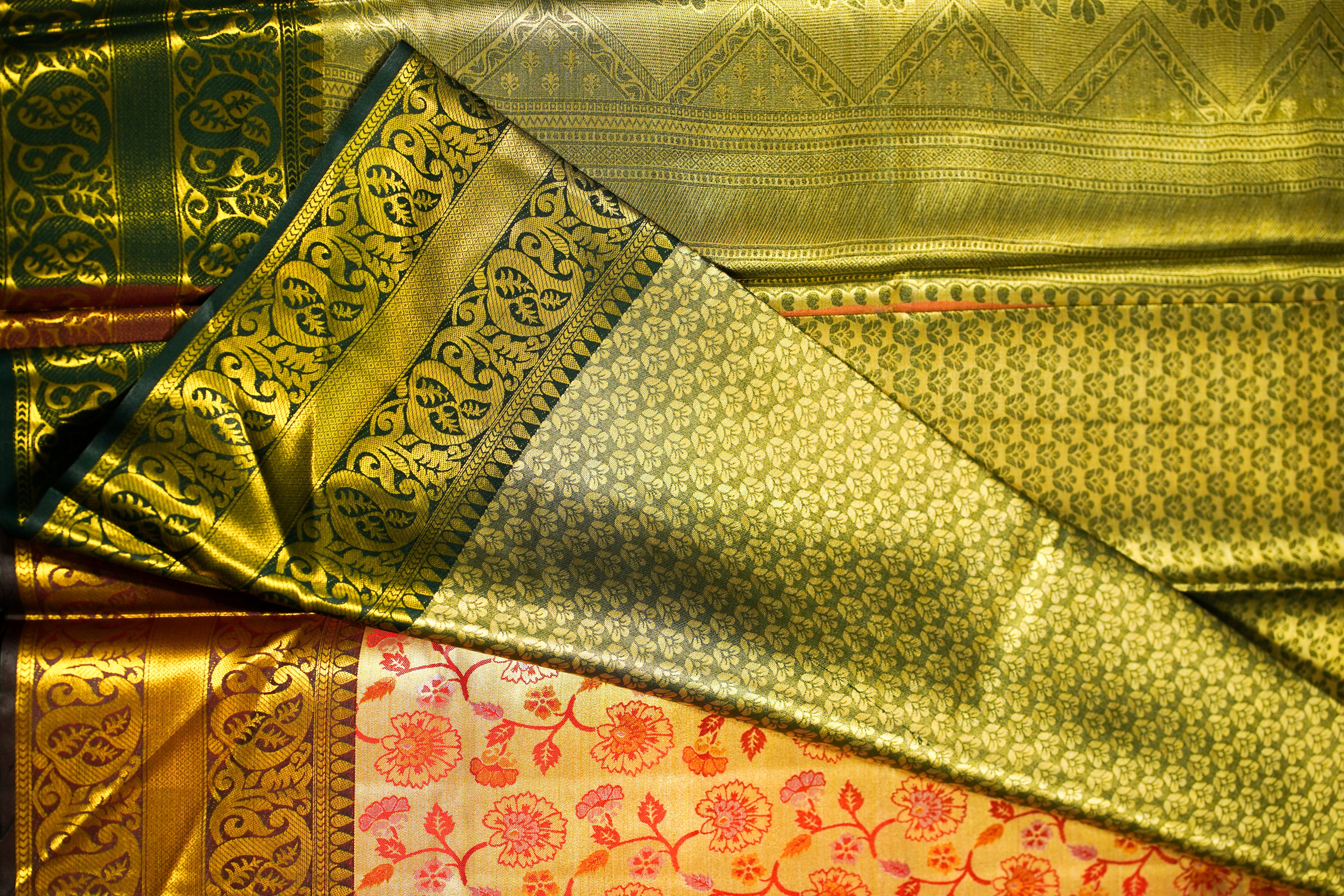 Chandana kanjivaram silk saree laaki