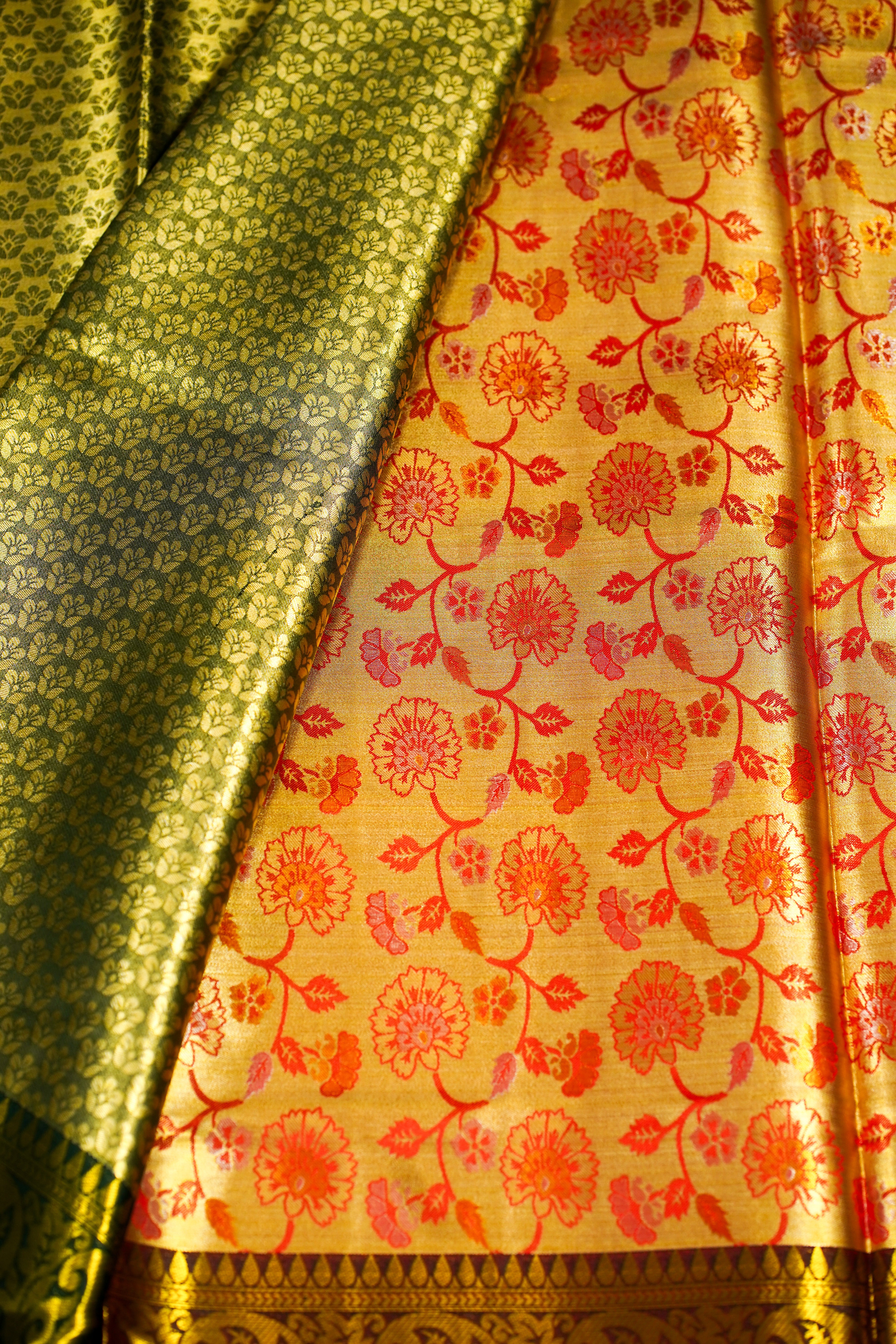 Chandana kanjivaram silk saree laaki