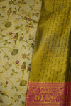 Fabric with floral pattern and colorful border