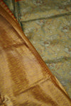 Close-up of patterned fabric with a focus on texture and color.