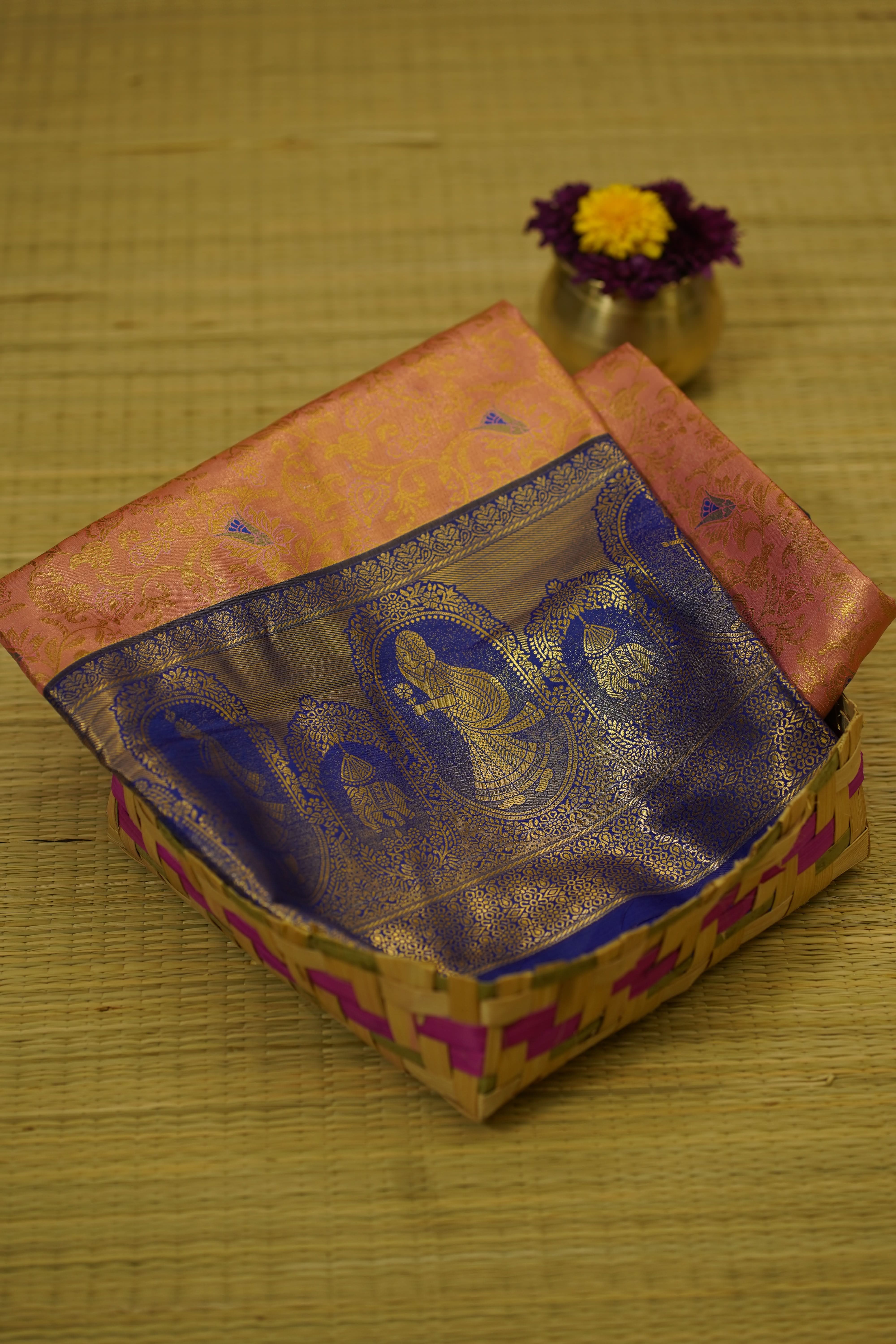 Decorative fabric with intricate patterns on a textured surface
