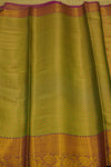 Green fabric with gold border