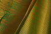 Close-up of green and brown patterned fabric