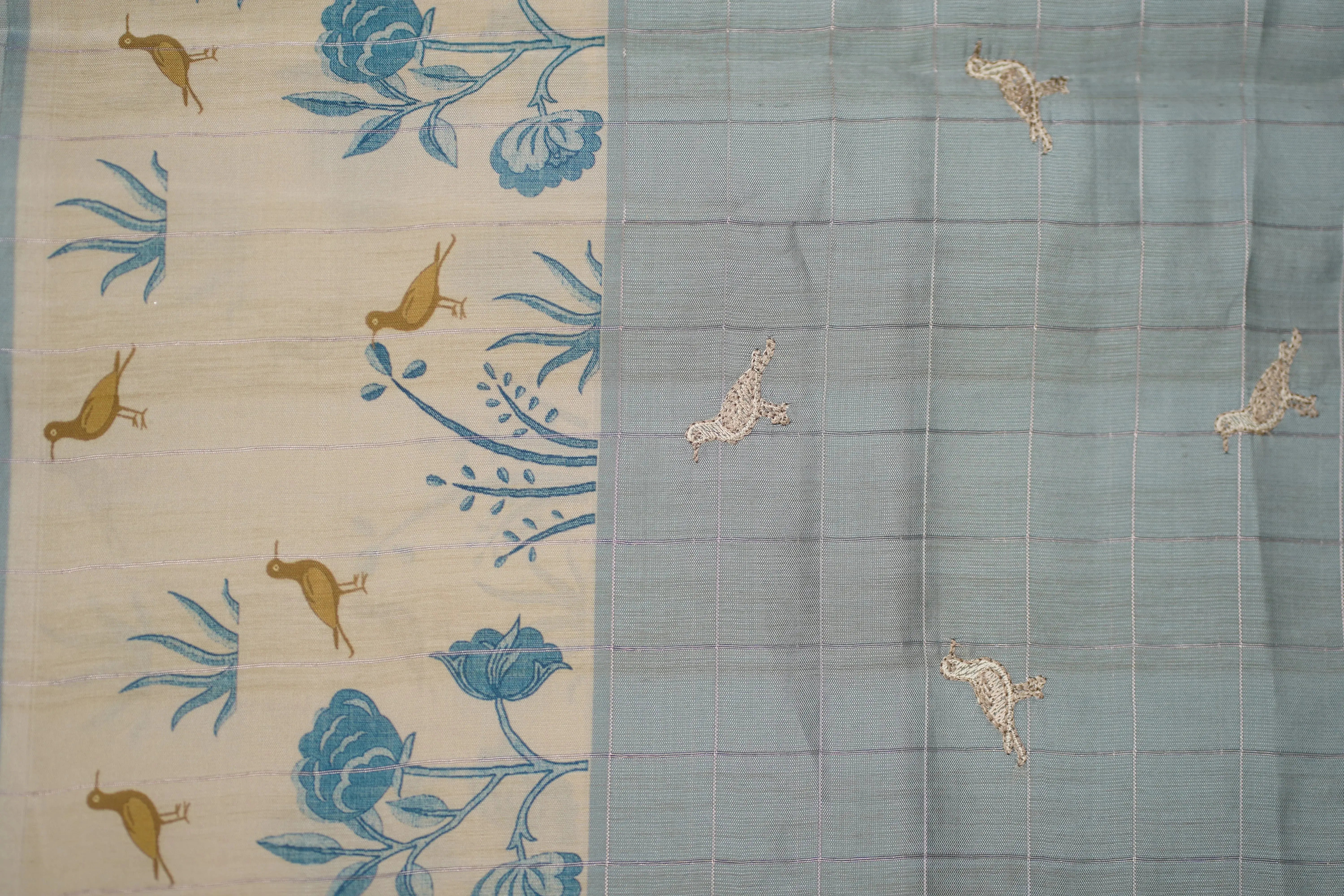 Hamsa tusser silk saree - laaki