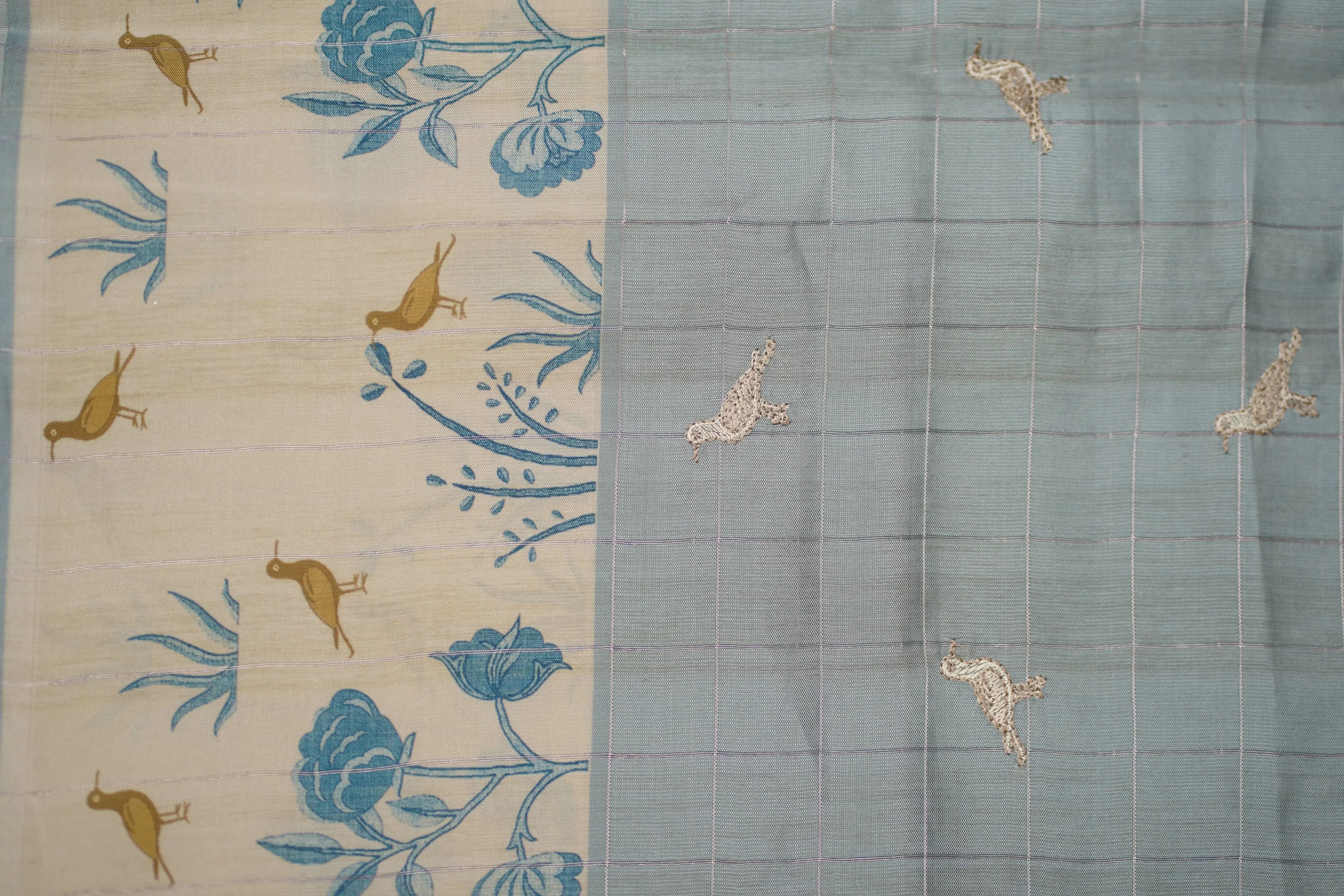Hamsa tusser silk saree - laaki