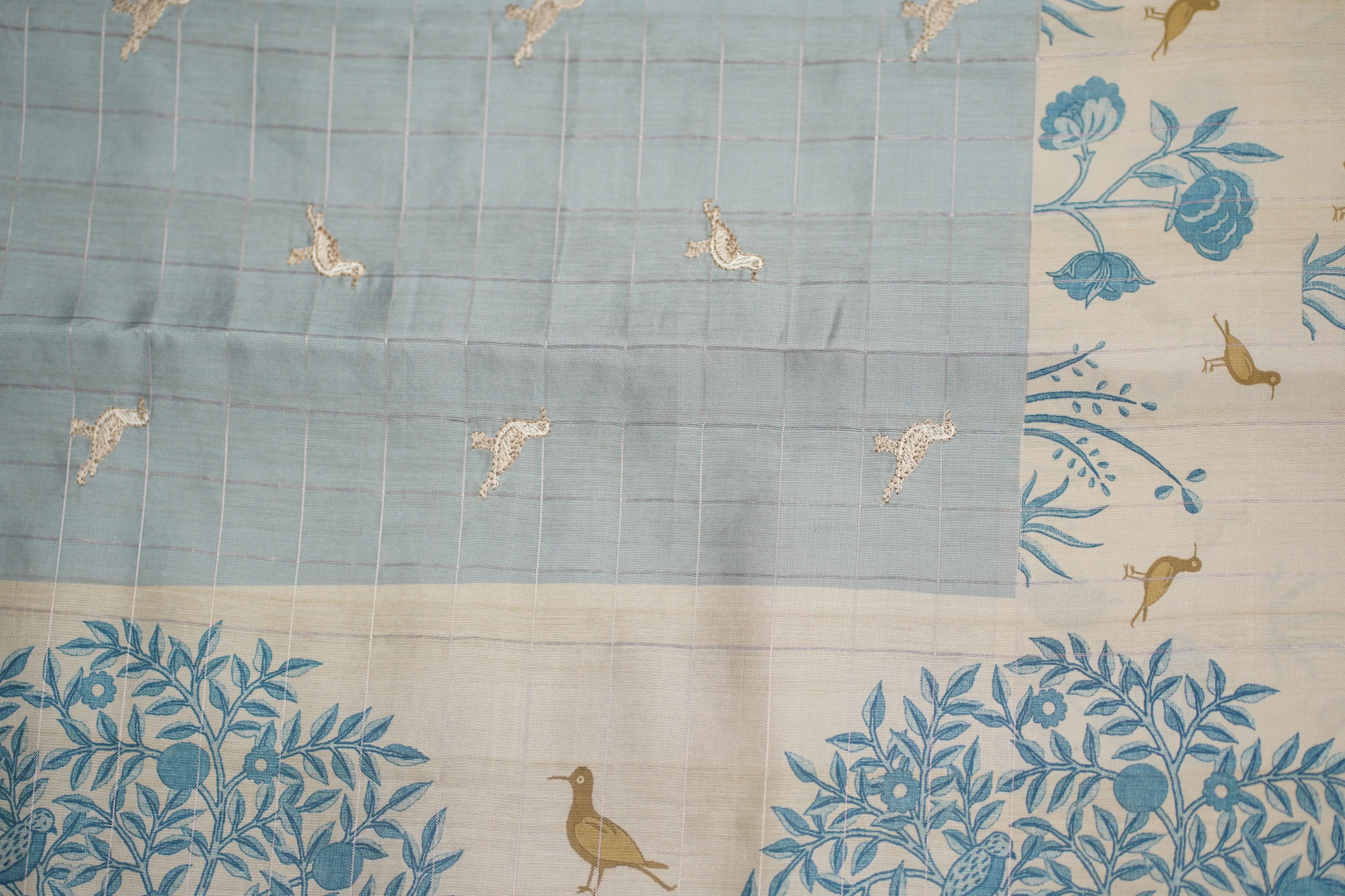 Hamsa tusser silk saree - laaki