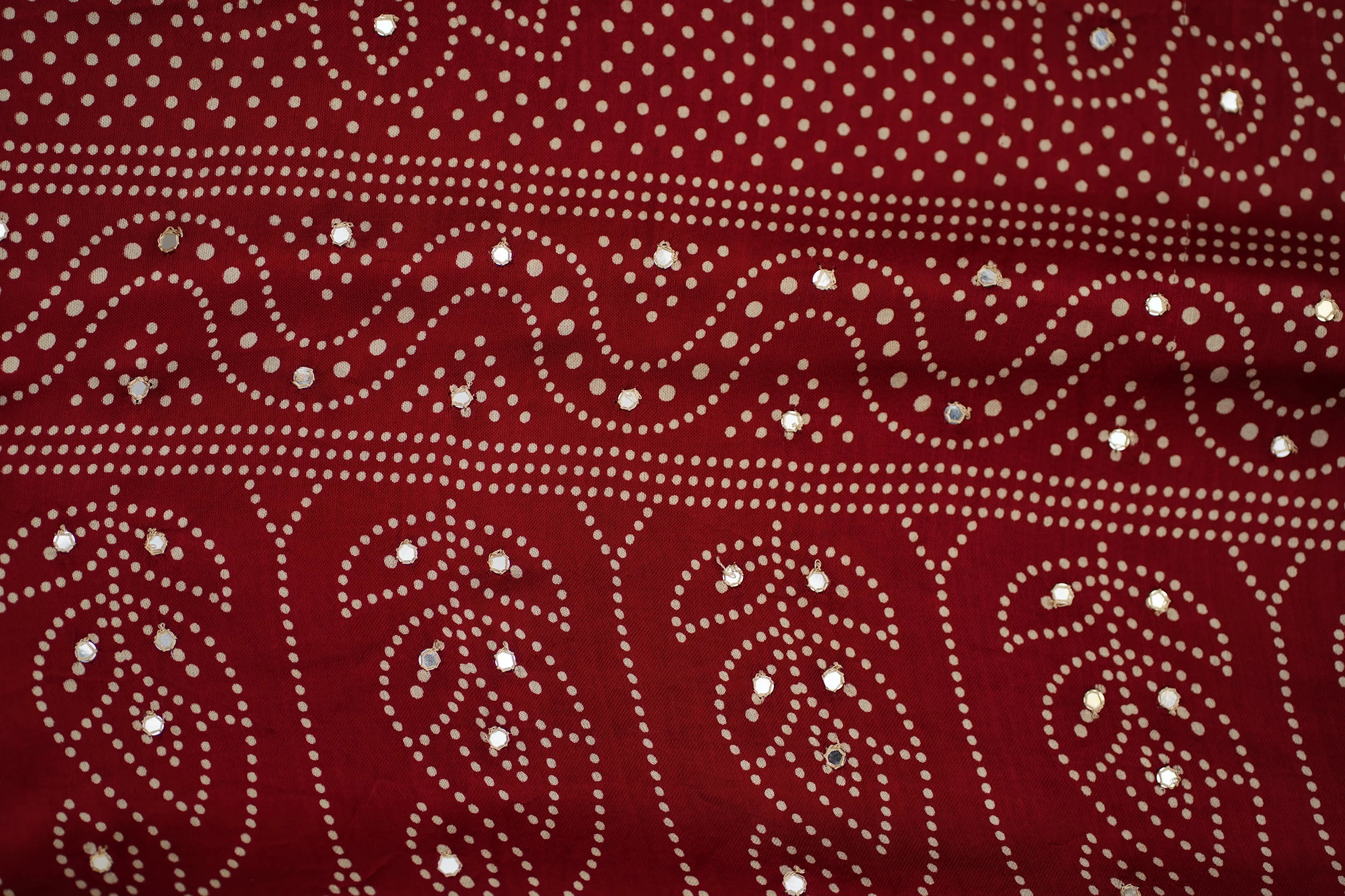 Kushmanda bandhani silk saree - laaki