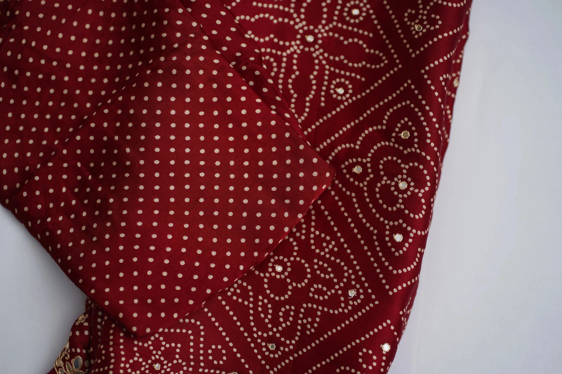 Kushmanda bandhani silk saree - laaki