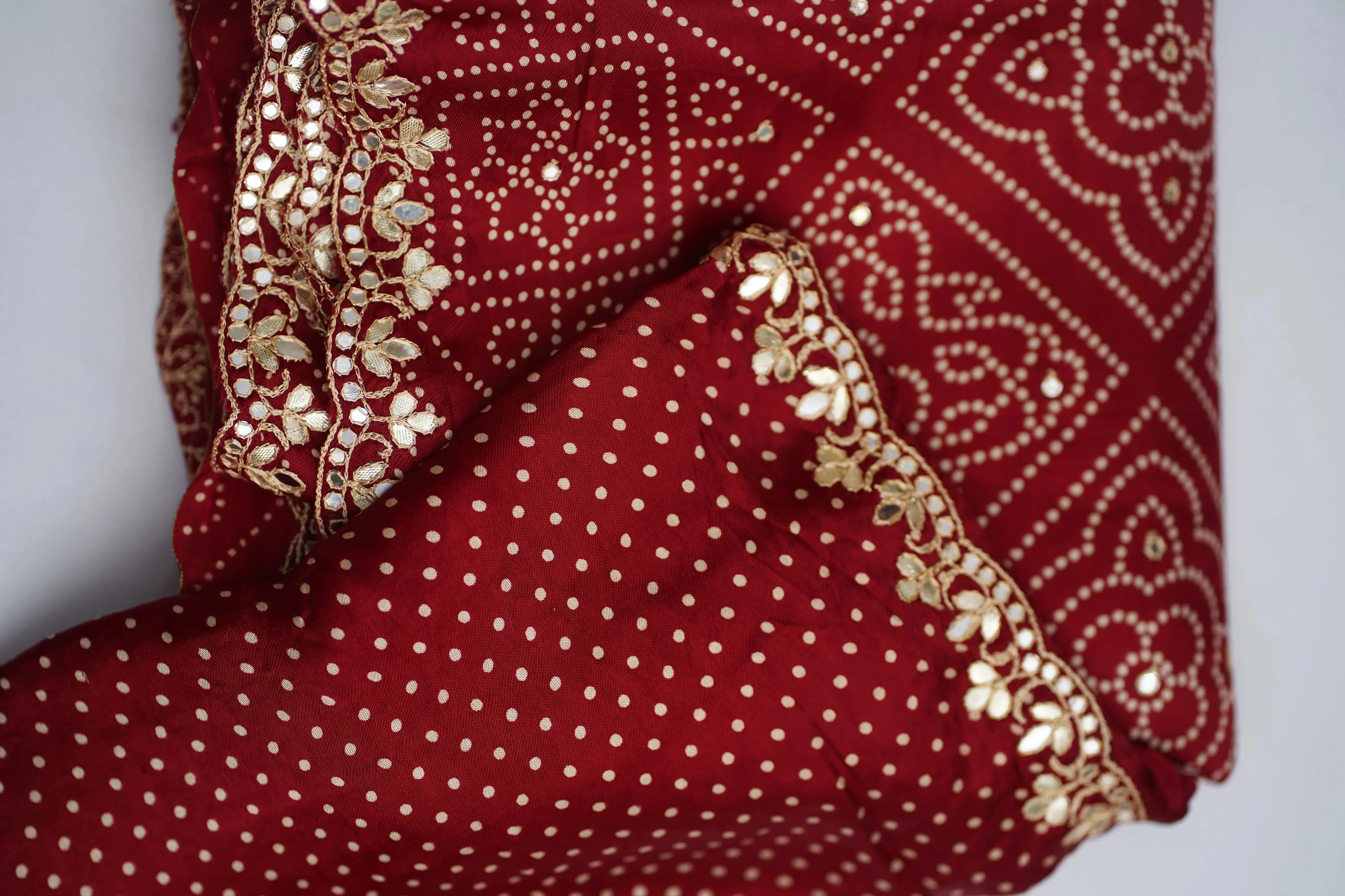 Kushmanda bandhani silk saree - laaki