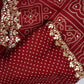 Kushmanda bandhani silk saree - laaki