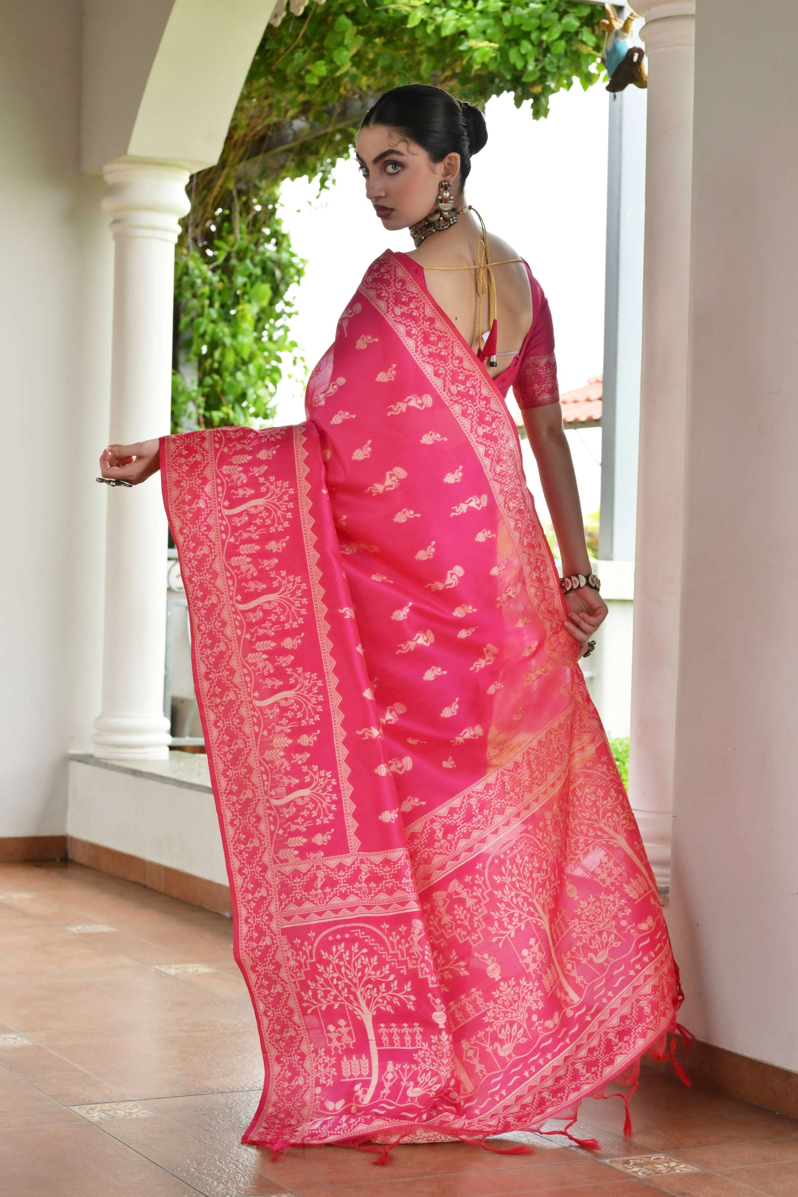 Lekha Banarasi Silk Saree laaki