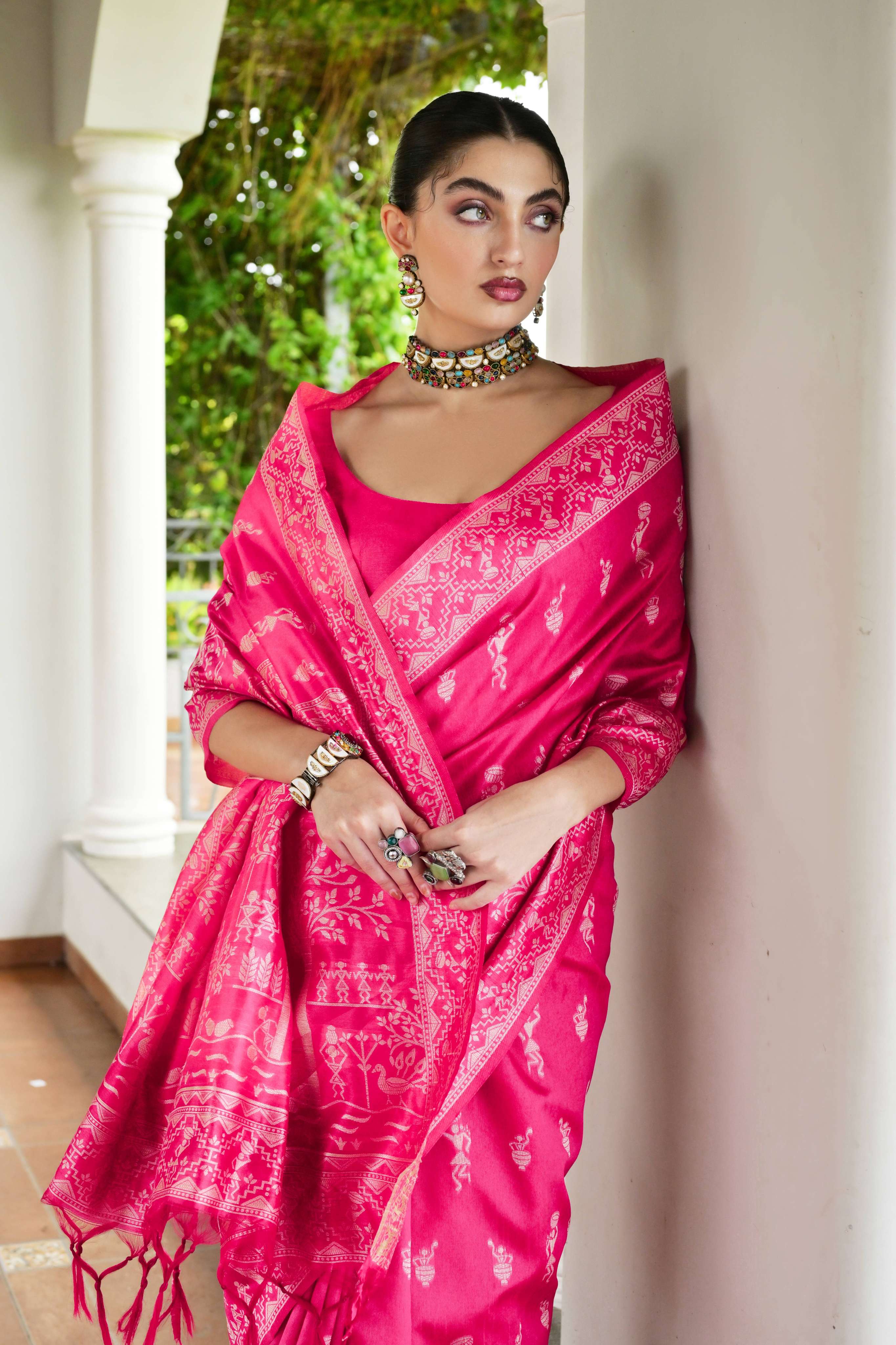 Lekha Banarasi Silk Saree laaki
