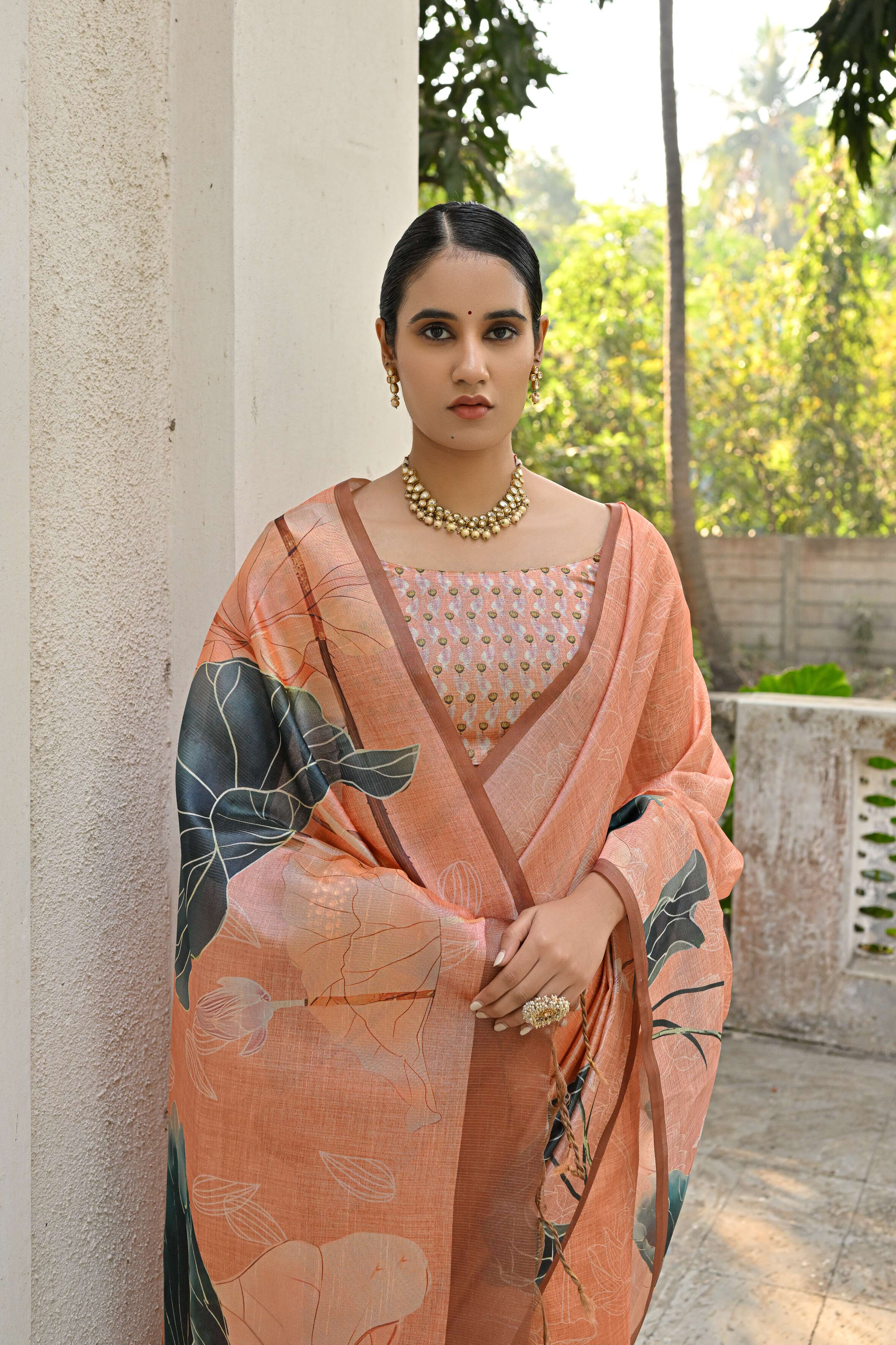Megha Chanderi Silk Saree laaki