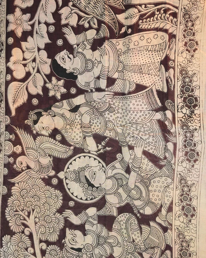 Mona  Kalamkari Cotton  Saree