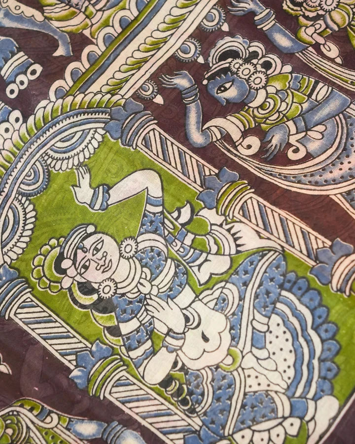 Mona  Kalamkari Cotton  Saree