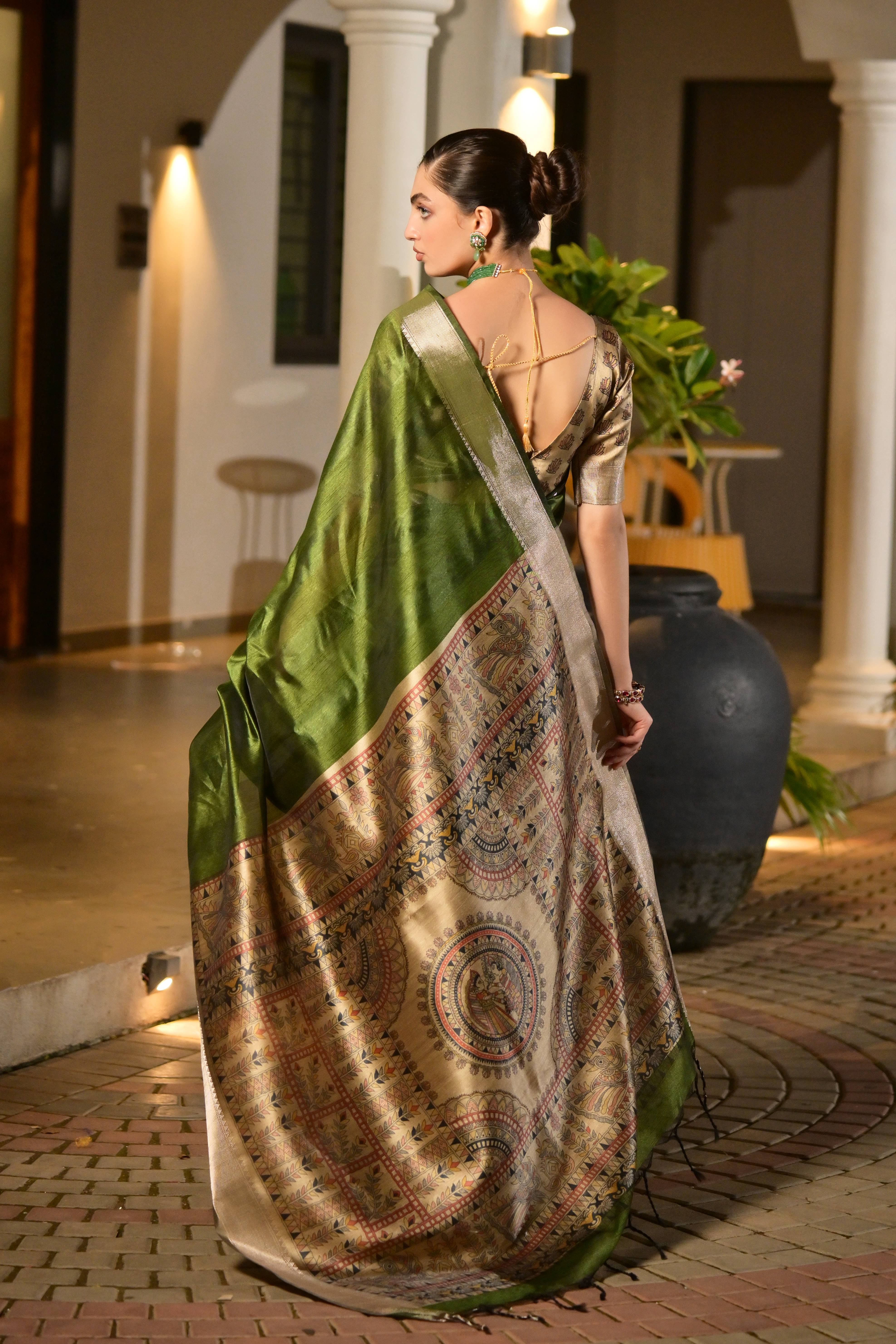 Amrutha tussur Silk laaki