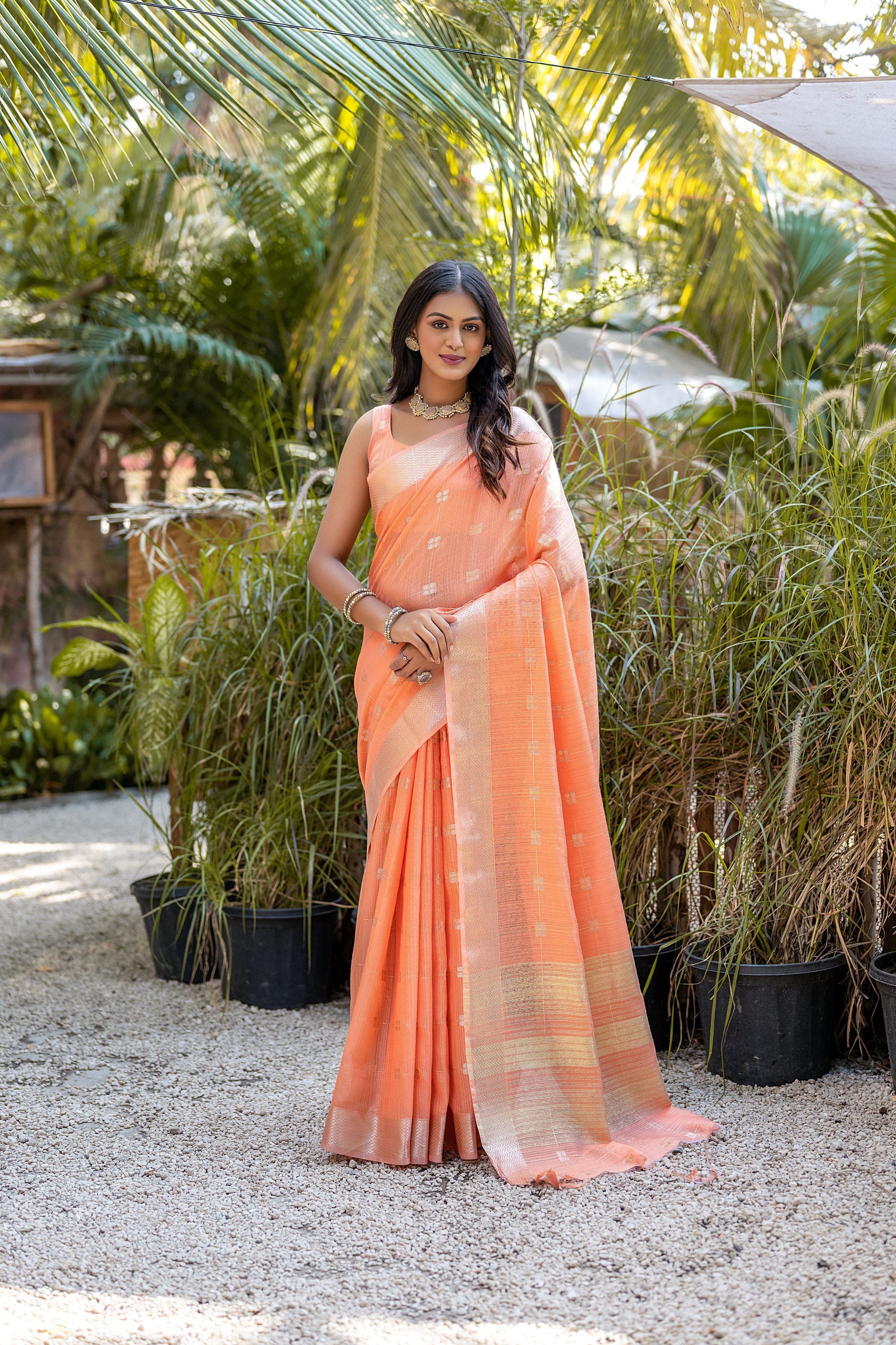 Madhurika Chanderi Silk Saree laaki