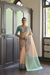 Sanjana Muga Silk Saree laaki