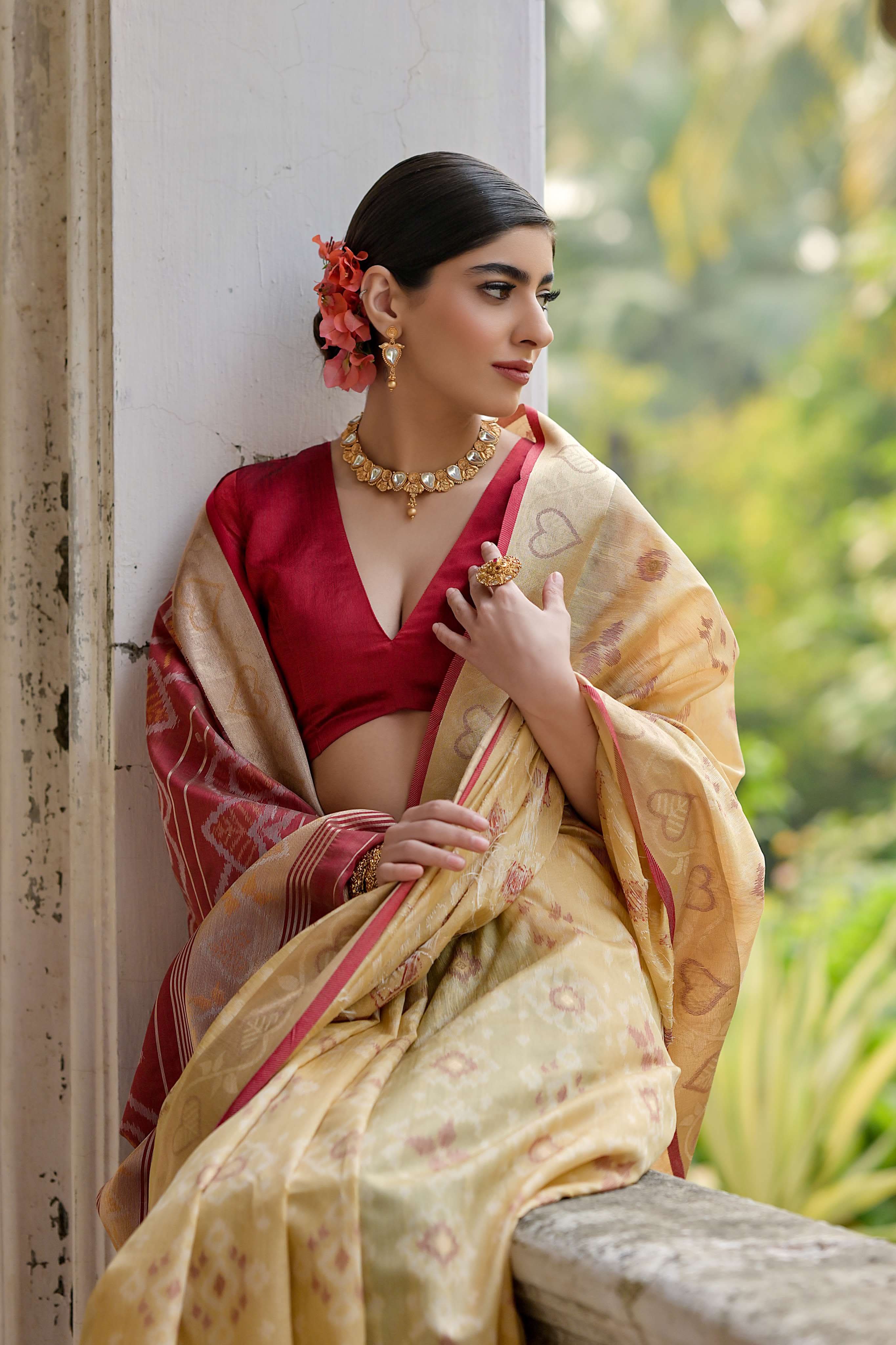 akshi ikat saree laaki
